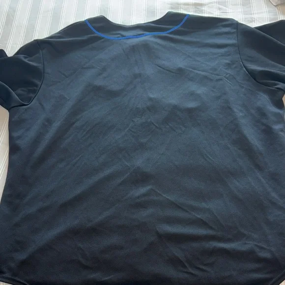 Majestic Black Jersey with Blue and Orange Mets Logo - Picture 8 of 8